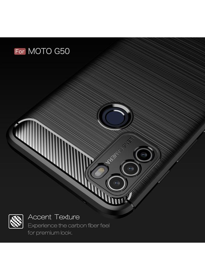 اس-توب جراب لهاتف Motorola Moto G50 مصنوع من ألياف الكربون المصقولة TPU - Image 4