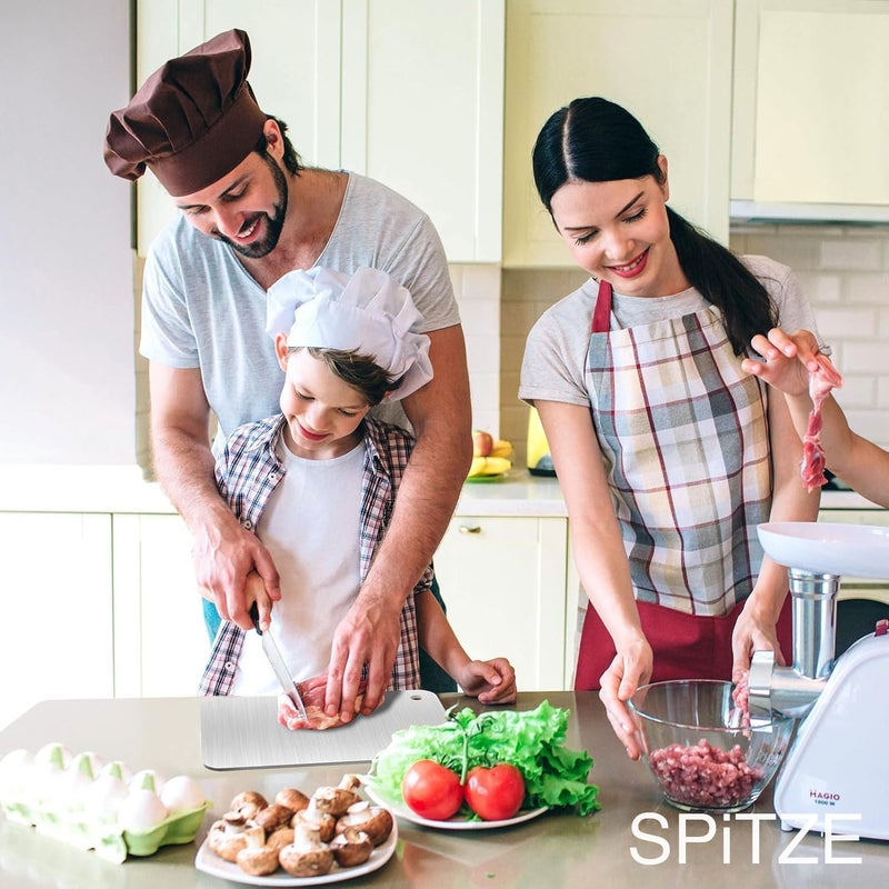 SPITZE Chopping Board for Kitchen | 304 Stainless Steel Cutting Board for Vegetables, Meat, Fruits and Dough Making | Heavy Duty Steel Chopping Board (Small 25x15 cm) - Image 5