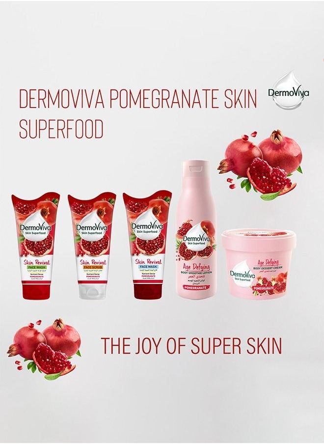 DermoViva - DermoViva Skin Revival Superfood Pomegranate Giftpack | Complete Face Care Kit | Face Mask, Face Scrub & Face Wash | To Nourish & Brighten Skin - Image 1
