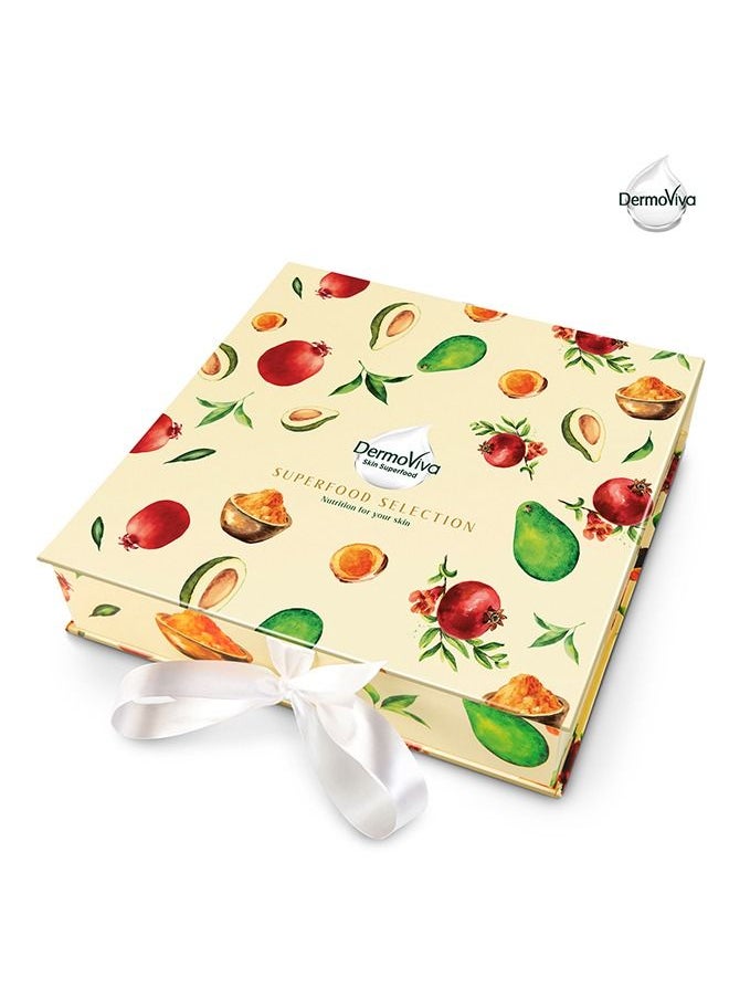 DermoViva - DermoViva Skin Revival Superfood Pomegranate Giftpack | Complete Face Care Kit | Face Mask, Face Scrub & Face Wash | To Nourish & Brighten Skin - Image 1