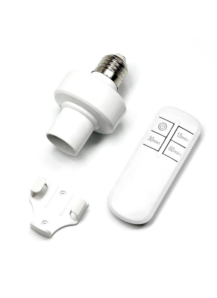 Generic - Wireless Remote Control Bulb Holder Smart Timer Switch E27 Lamp Holder 220V - Image 1