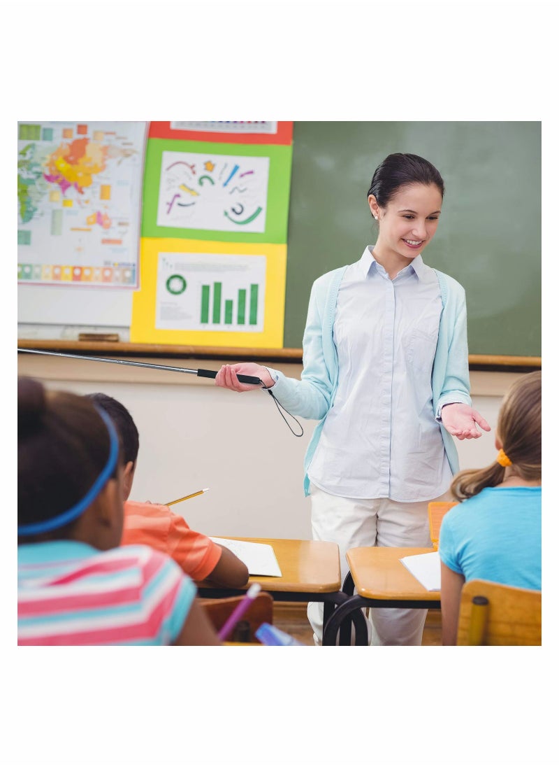 SYOSI - Telescopic Pointer Stick with Hand Lanyard 4 Pieces Teacher Pointer for Classroom Presentation Pointers for Teachers Hand Pointer Extendable Pointer Stick Retractable Pointer Pen Whiteboard - Image 1