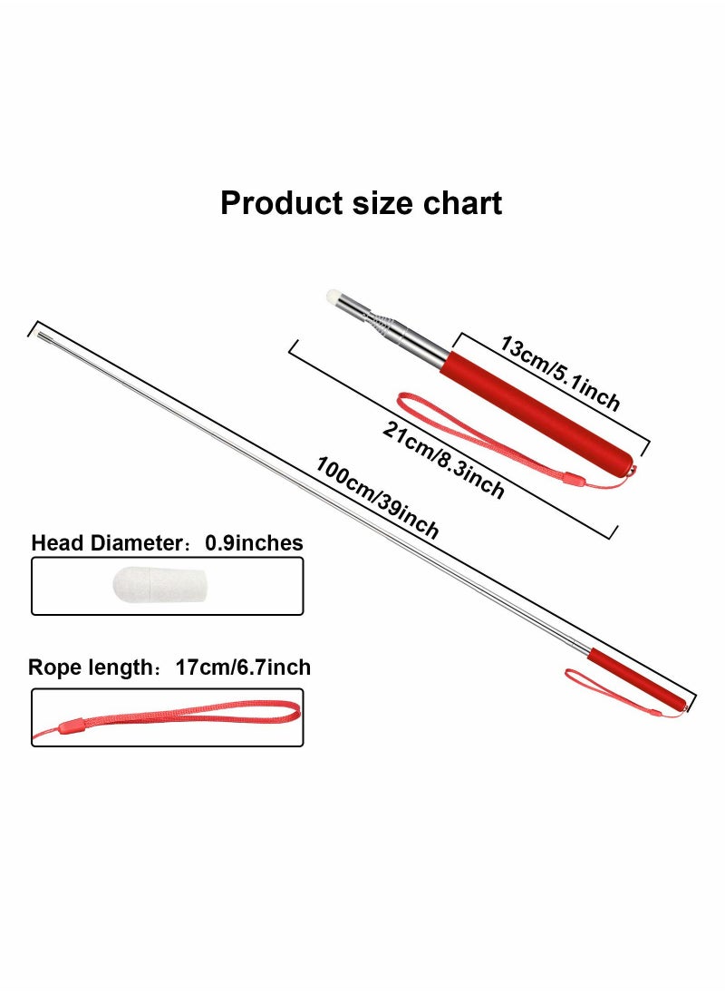 SYOSI - Telescopic Pointer Stick with Hand Lanyard 4 Pieces Teacher Pointer for Classroom Presentation Pointers for Teachers Hand Pointer Extendable Pointer Stick Retractable Pointer Pen Whiteboard - Image 1