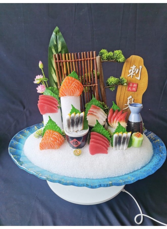 null - Simulation Salmon Sashimi Model Seafood Posture Sample Sweet Shrimp Goose Liver Arctic Shell Eastern Star Spot Push Platter-Color:A Deep Sea Major Shrimp - Image 1