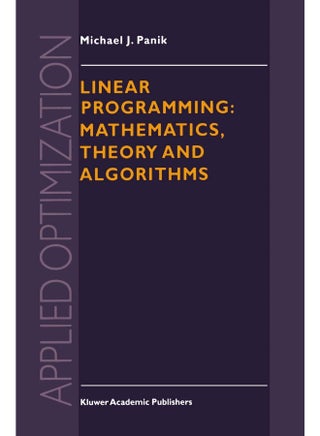 Linear Programming: Mathematics, Theory and Algorithms - pzsku/Z574CC1A0F66CFD10CB1DZ/45/1747743030/be1ee31e-b59c-406e-973b-31749afdc8f7