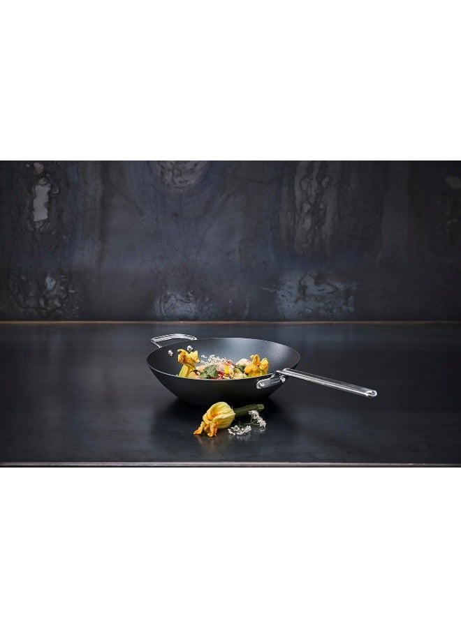Scanpan Black Iron Wok Pan 30 cm Premium Carbon Steel High Temperature Resistance Multifunctional Pan with Ergonomic Handle Oven Safe - Image 4