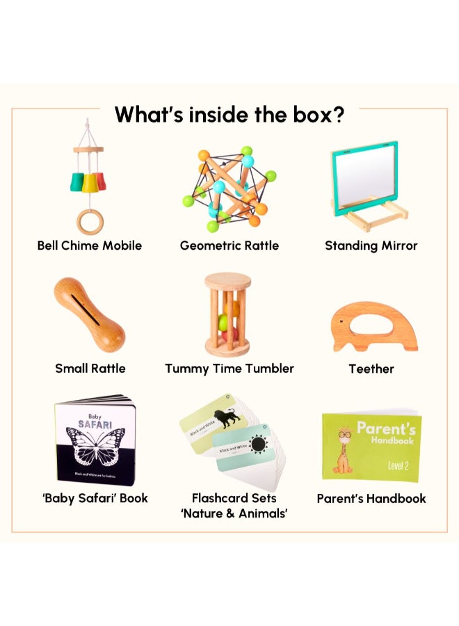 Curious Cub ألعاب مونتيسوري التعليمية الخشبية ألعاب مونتيسوري للأطفال من 3 أشهر فما فوق لعبة تعليمية حسية ألعاب تعليمية للأطفال مجموعة ألعاب للأطفال حديثي الولادة - Image 2