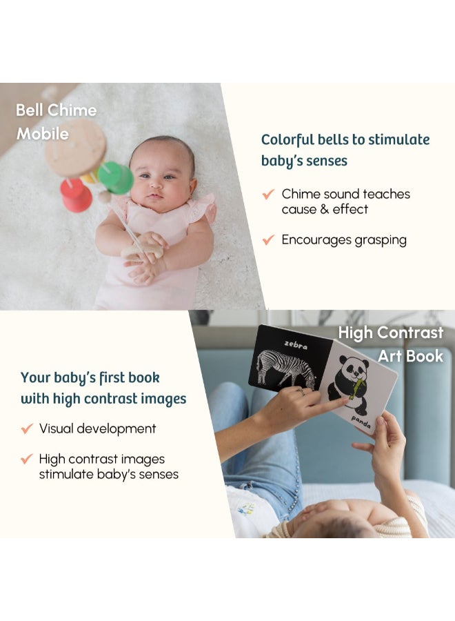 Curious Cub ألعاب مونتيسوري التعليمية الخشبية ألعاب مونتيسوري للأطفال من 3 أشهر فما فوق لعبة تعليمية حسية ألعاب تعليمية للأطفال مجموعة ألعاب للأطفال حديثي الولادة - Image 3