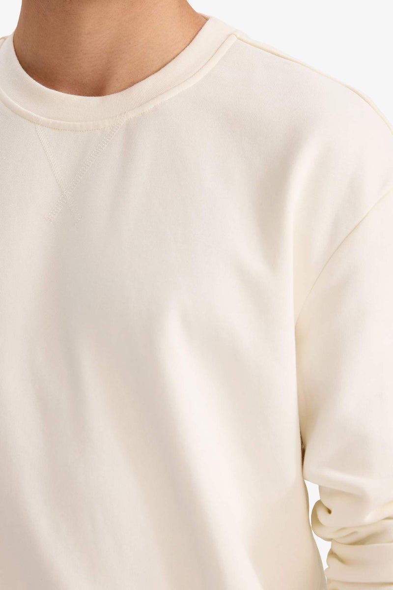 DeFacto 100% Cotton Basic Sweatshirt - Image 4
