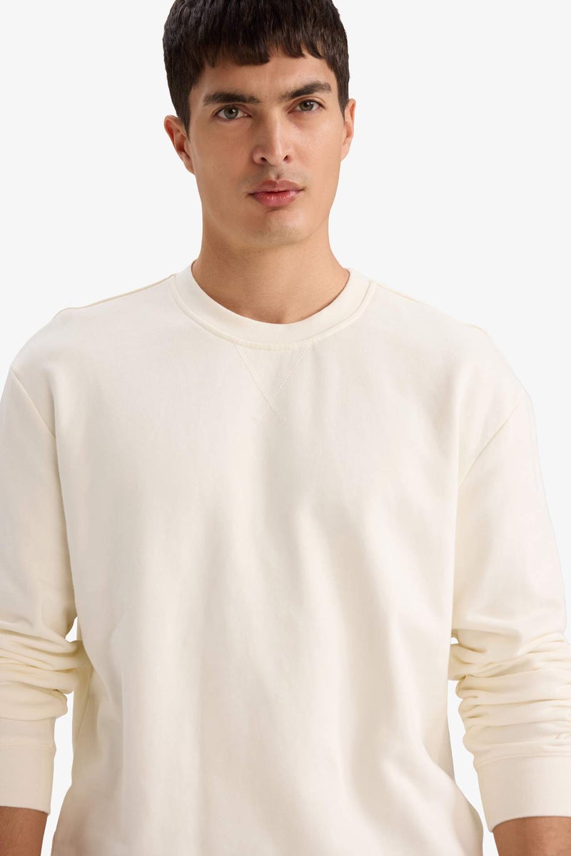 DeFacto 100% Cotton Basic Sweatshirt - Image 3