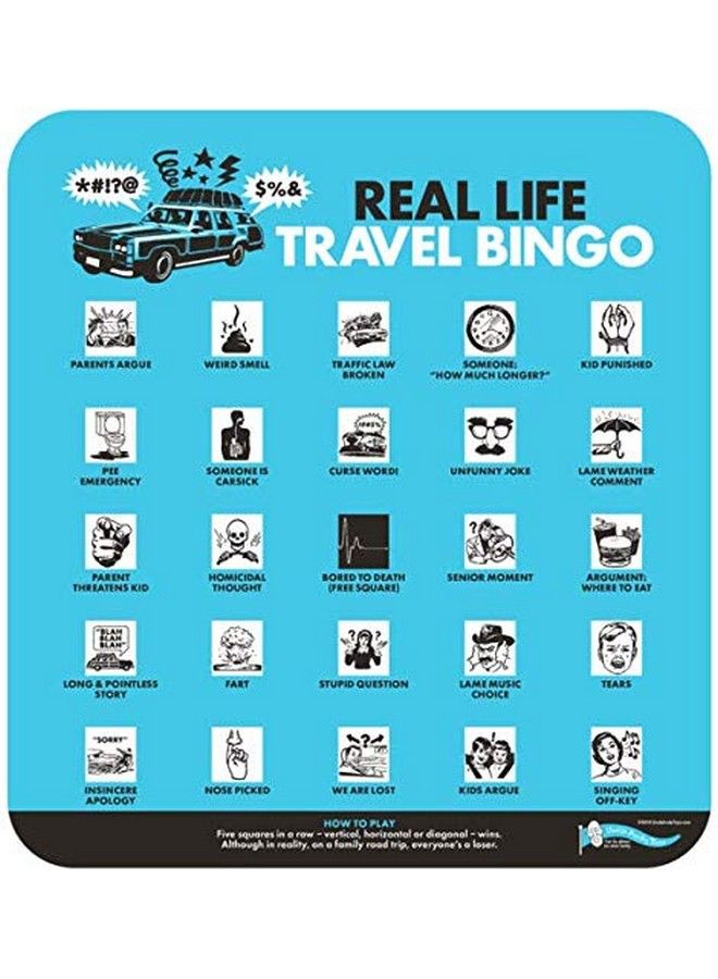 Breaking Games Real Life Travel Bingo Hilarious Travel Bingo Set Bingo Cards Great For Family Vacations Car Rides And Road Trips Multi Color 2 Pack - Image 3