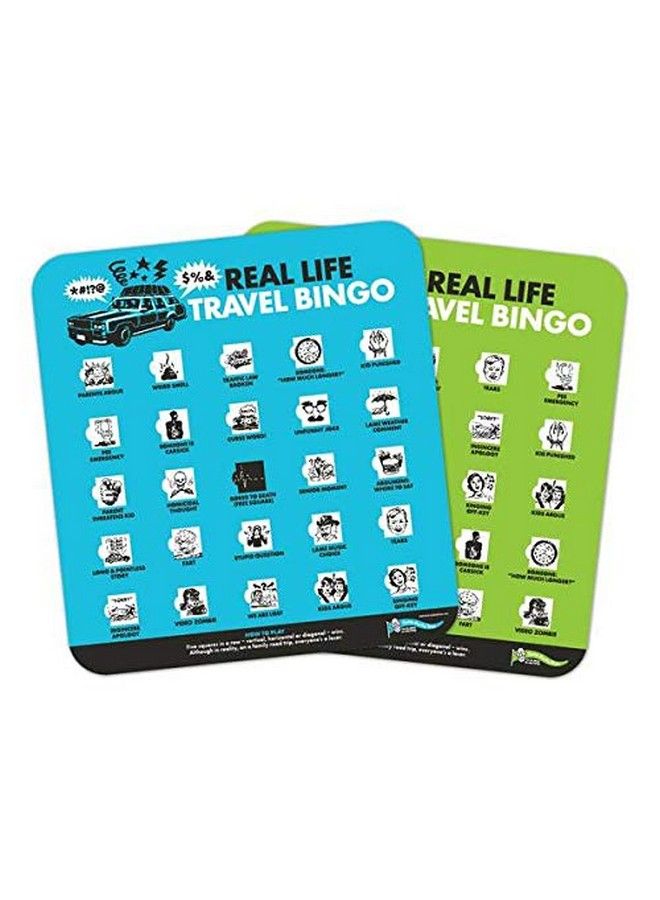 Breaking Games Real Life Travel Bingo Hilarious Travel Bingo Set Bingo Cards Great For Family Vacations Car Rides And Road Trips Multi Color 2 Pack - Image 5