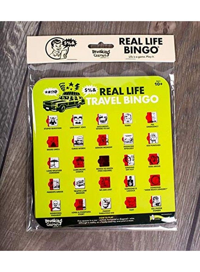 Breaking Games Real Life Travel Bingo Hilarious Travel Bingo Set Bingo Cards Great For Family Vacations Car Rides And Road Trips Multi Color 2 Pack - Image 1