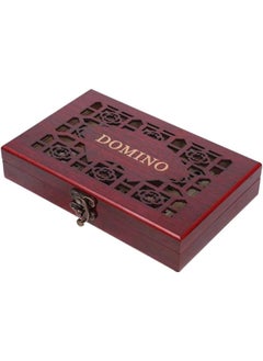 ECVV Dominoes Dice Set Game 28 Pcs with Wooden Case, Black Dot Classic Dominoes Classic Numbers Table Game Dominoes Blocks Wood Educational Toys for Adults  - Image 2