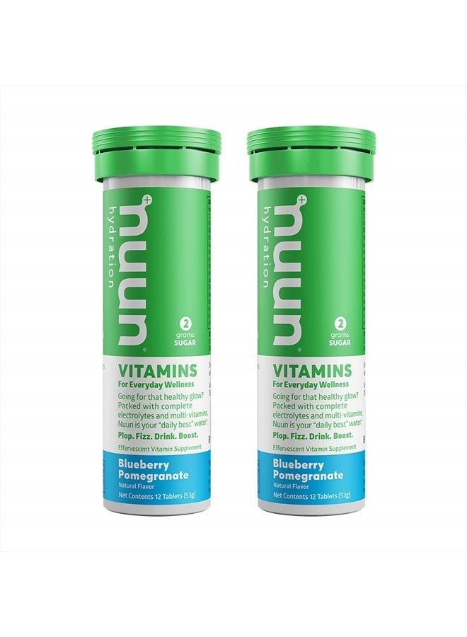Nuun Vitamins: Blueberry Pomegranate Hydration Supplement (2 Tubes of 12 Tabs)2 - Image 1