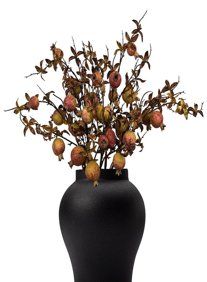 Srifoliage Artificial Plants,4Pcs 35" Faux Branches for Vase,Faux Stems,Fake Plants Greenery Stems for Shop Office Kitchen Home Decor (4, Pomegranate) - Image 1