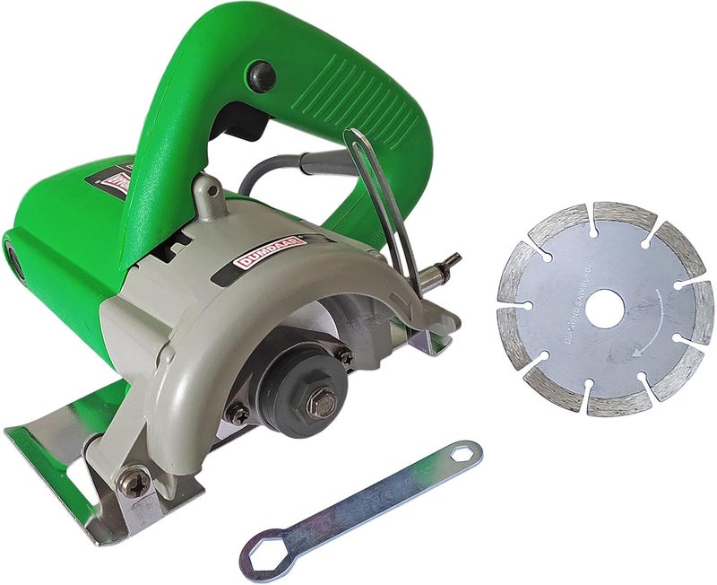 Inditrust Dumdaar 1400W Marble cutting machine with 1pc Marble Cutting blade set Handheld Tile Cutter 110mm (GREEN) - Image 1