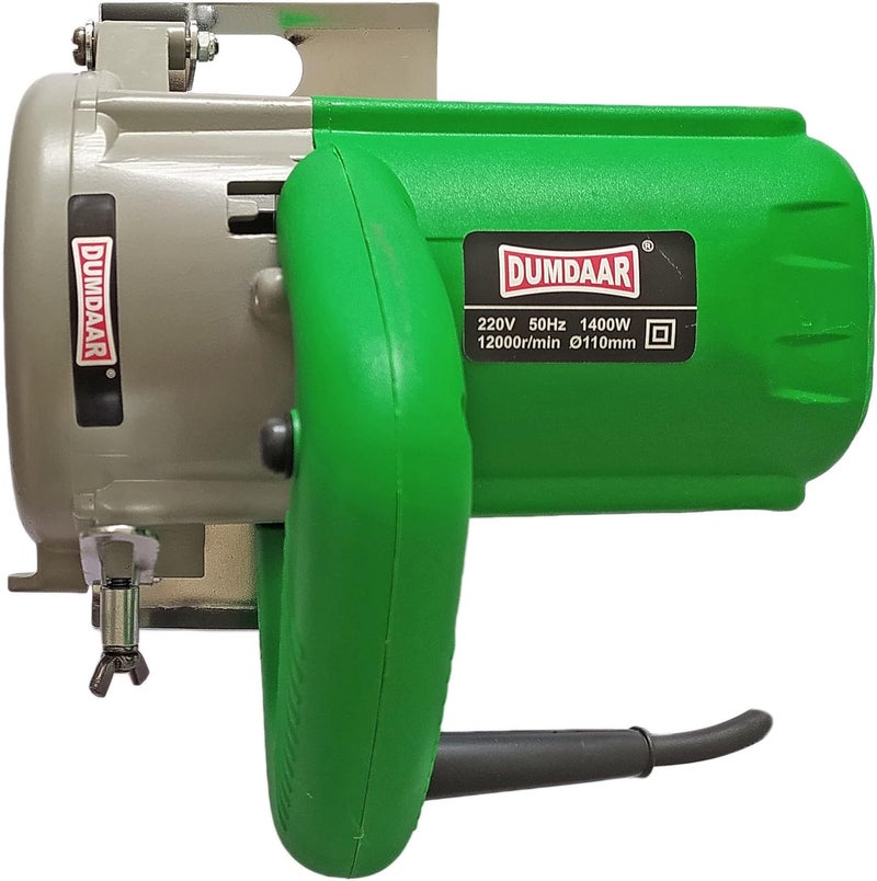 Inditrust Dumdaar 1400W Marble cutting machine with 1pc Marble Cutting blade set Handheld Tile Cutter 110mm (GREEN) - Image 2