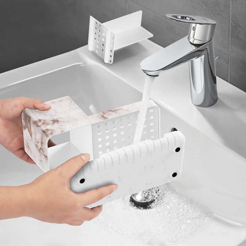PARKMANI Toothbrush Holders for Bathroom Countertop Organizer, Kids Electric Toothbrush and Toothpaste Holder for Bathroom Organizers and Storage (White Marble Grain) - Image 5
