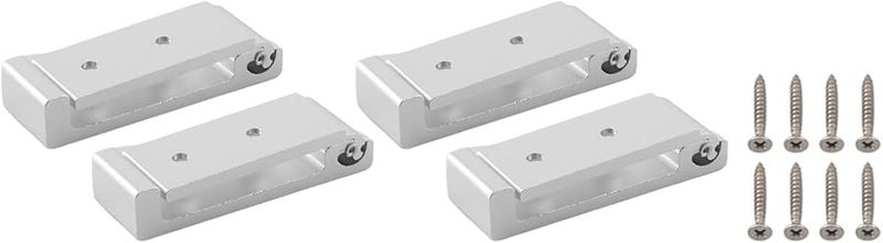 خطافات حائط ألومنيوم قابلة للطي 4 قطع - تصميم موفر للمساحة باللون الفضي لتعليق الملابس والأدوات - Image 3