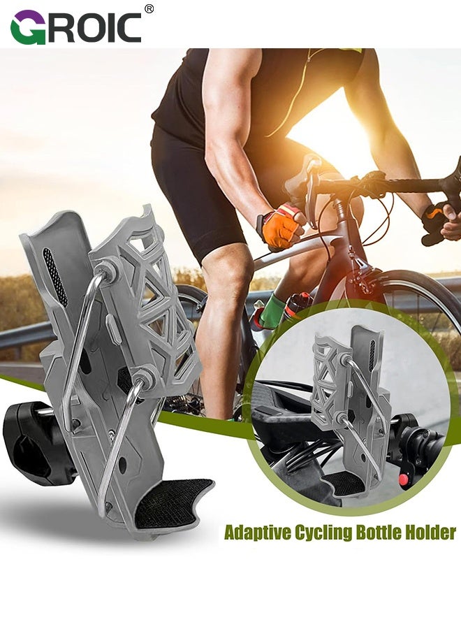 GROIC 2Pcs Bike Water Bottle Holder, Adjusting Cup Holder for Motorcycle, Automatic Clamp Design, Rotatable Cup Mount for Handlebar and Frame, Auto-Tightening Bicycle Drink - Image 4
