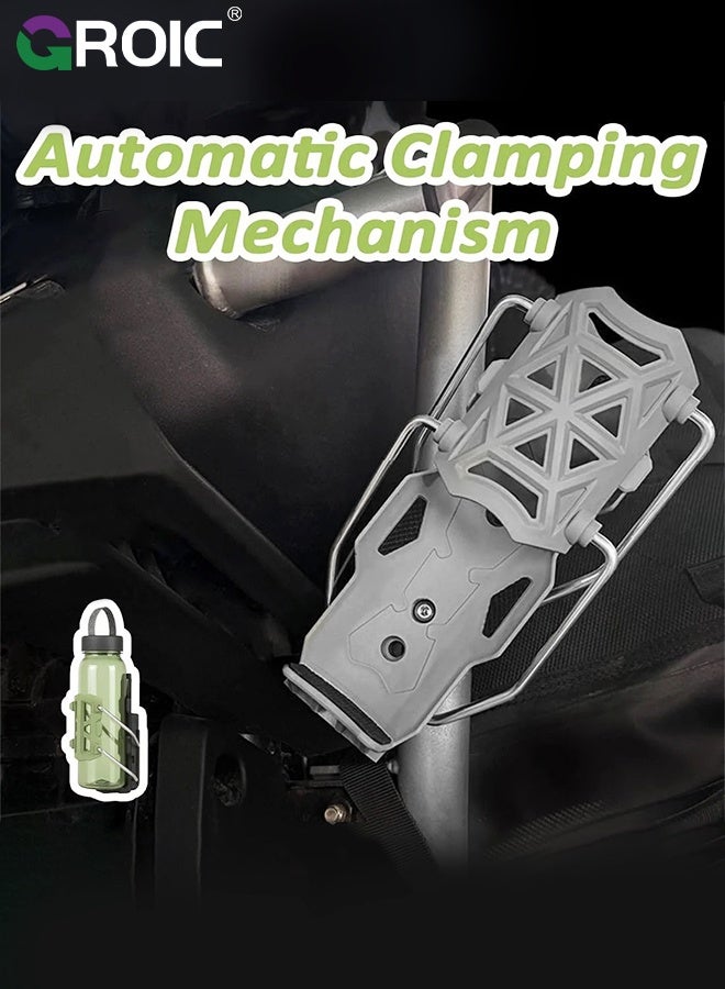 GROIC 2Pcs Bike Water Bottle Holder, Adjusting Cup Holder for Motorcycle, Automatic Clamp Design, Rotatable Cup Mount for Handlebar and Frame, Auto-Tightening Bicycle Drink - Image 3