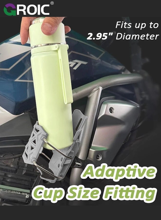 GROIC 2Pcs Bike Water Bottle Holder, Adjusting Cup Holder for Motorcycle, Automatic Clamp Design, Rotatable Cup Mount for Handlebar and Frame, Auto-Tightening Bicycle Drink - Image 2