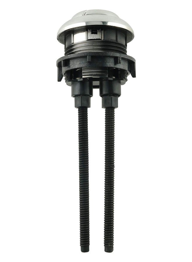 تيج زر ضغط المرحاض من Tegg بخيط 48 مم ورأس دائري وزر ضغط خزان المياه الموفر للمياه بتأثير الكروم - Image 1