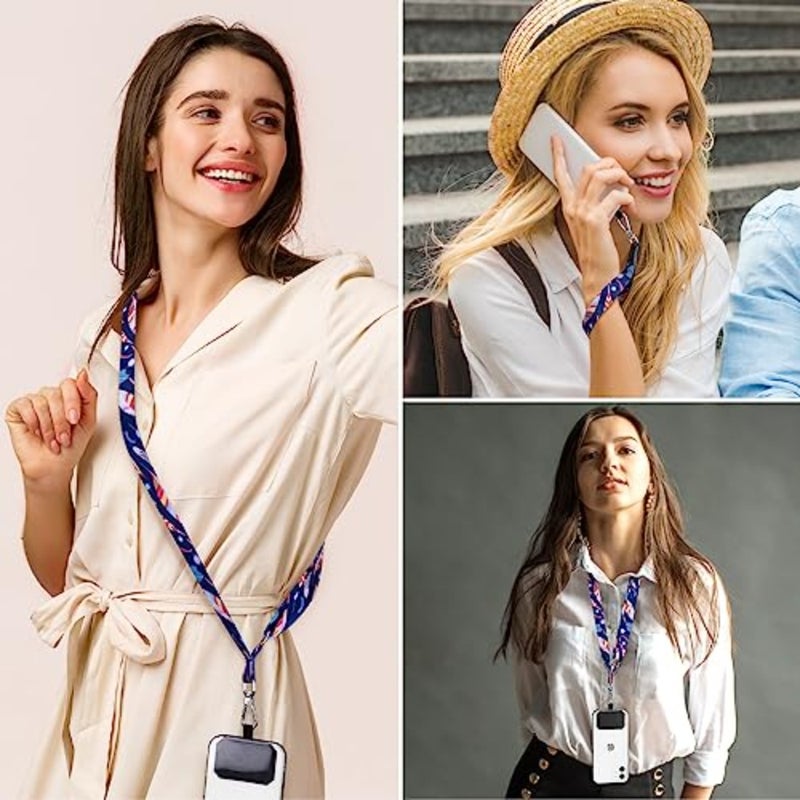 Phone Lanyards, Wrist Lanyards for Keys, Adjustable Shoulder Neck Strap, Universal Crossbody Cell Phone Lanyard for iPhone Case ID Badges, Card Holder, Car Key, and Most Smartphones Feather - Image 5
