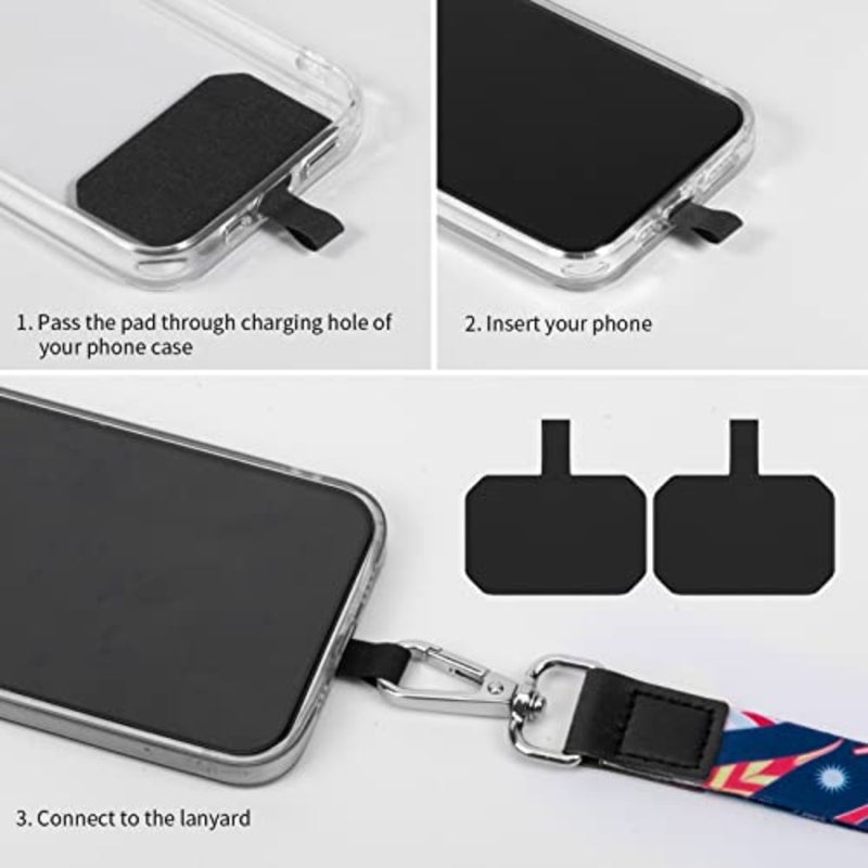 Phone Lanyards, Wrist Lanyards for Keys, Adjustable Shoulder Neck Strap, Universal Crossbody Cell Phone Lanyard for iPhone Case ID Badges, Card Holder, Car Key, and Most Smartphones Feather - Image 3