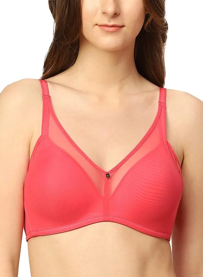 ترايامف Triumph International Women's Polyamide Wire Free Casual T-Shirt Bra (10215513_Pink)