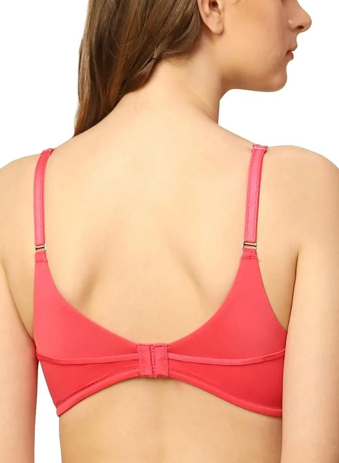 ترايامف Triumph International Women's Polyamide Wire Free Casual T-Shirt Bra (10215513_Pink)