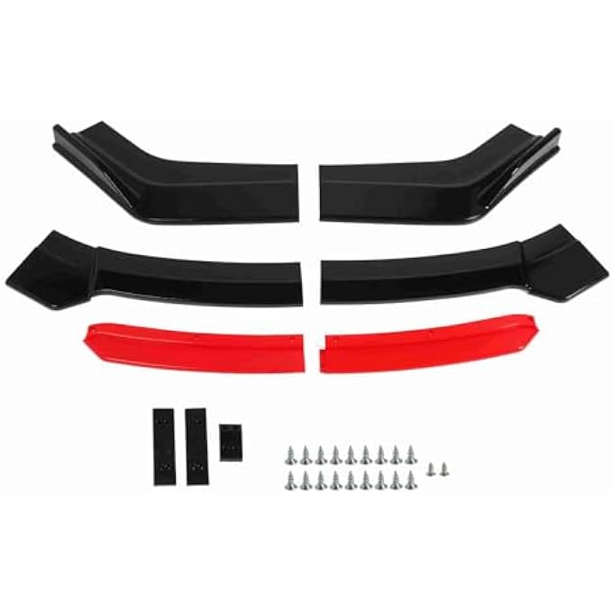 Brilluxa Universal Glossy Black Front Bumper Lip Separator For - Image 1