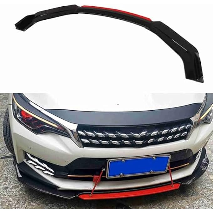 Brilluxa Universal Glossy Black Front Bumper Lip Separator For - Image 4