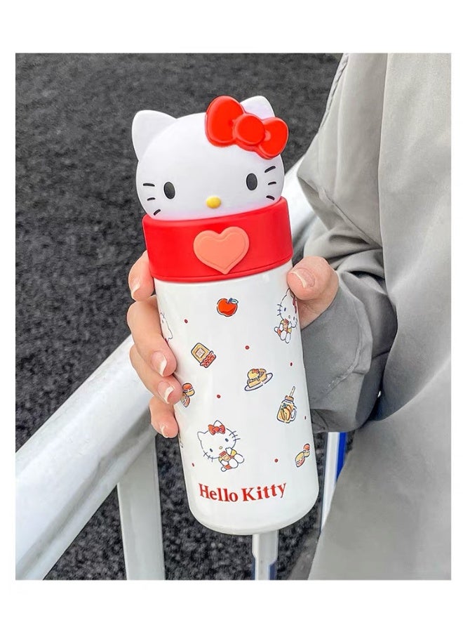 هالو كيتي زجاجة ماء من الستانلس ستيل هيلو كيتي 316 كوب حراري بدرجة طعام للماء الساخن والبارد 350 مل - Image 5