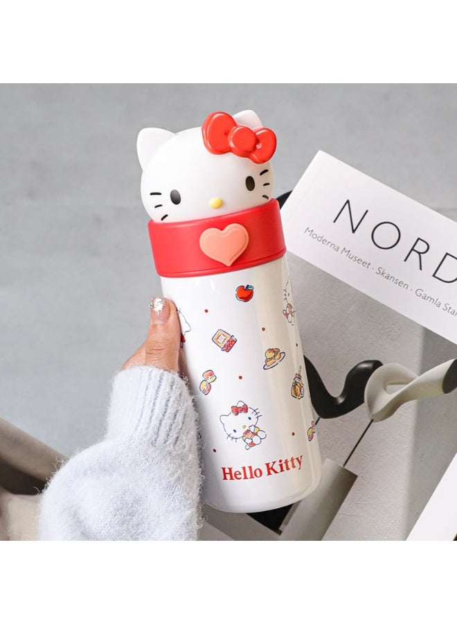 هالو كيتي زجاجة ماء من الستانلس ستيل هيلو كيتي 316 كوب حراري بدرجة طعام للماء الساخن والبارد 350 مل - Image 1