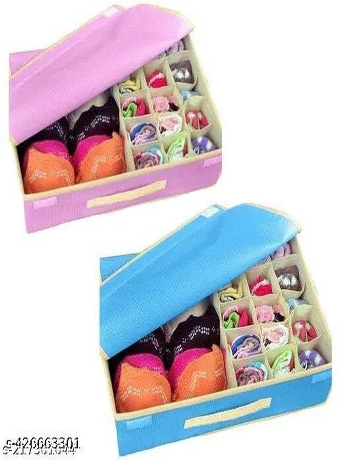 UNICRAFTS unimart India Lingerie Storage Organizer Pink Blue P2 UNI-P093UNI-P093 - Image 4