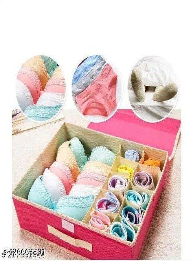 UNICRAFTS unimart India Lingerie Storage Organizer Pink Blue P2 UNI-P093UNI-P093 - Image 2