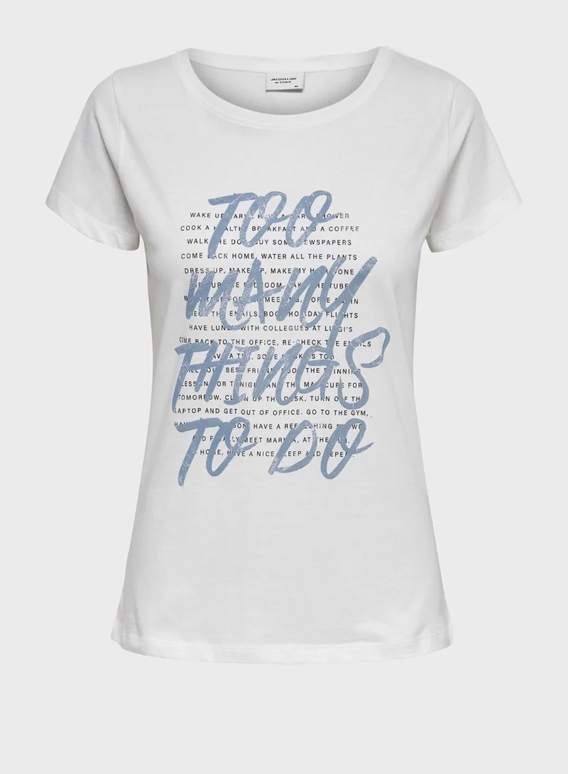 Jacqueline de Yong Slogan T-Shirt