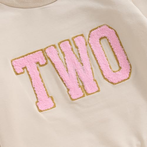 Lamuusaa Toddler Baby Girl Boy Birthday Outfit One/Two/Three/Four/Five/Six Embroidery Sweatshirt Shirts Birthday Gift - Image 4