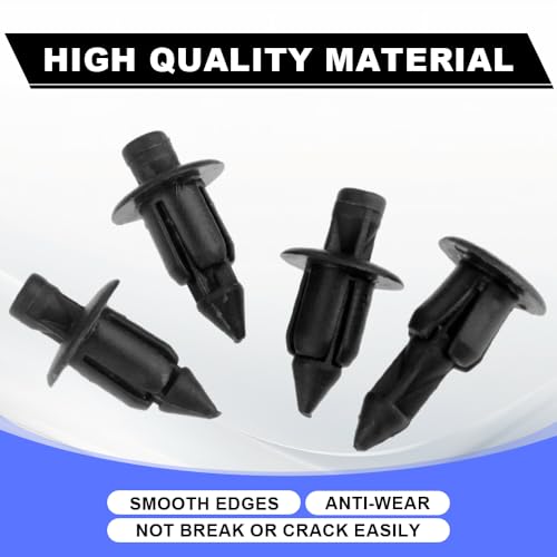 Mtsooning 50PCS 6mm M6 Fender Clip Retainer Bumper Nylon Push Rivet Pins Screws Replacement for Honda Kawasaki Suzuki GSX-R Yamaha YZF R1 R6 Toyota Lexus Splash Shield Fender Liner Bumper - Image 3