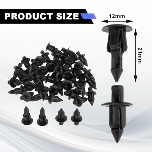 Mtsooning 50PCS 6mm M6 Fender Clip Retainer Bumper Nylon Push Rivet Pins Screws Replacement for Honda Kawasaki Suzuki GSX-R Yamaha YZF R1 R6 Toyota Lexus Splash Shield Fender Liner Bumper - Image 2