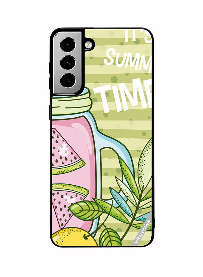 VR CREATIVE Protective Case Cover For Samsung Galaxy S21 FE 5G Refreshing Juice Design Multicolour - Image 1