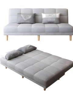 Poppins Home Armless Sofa Bed with Tight-Back Design In Modern Blend Fabrics  - Image 2