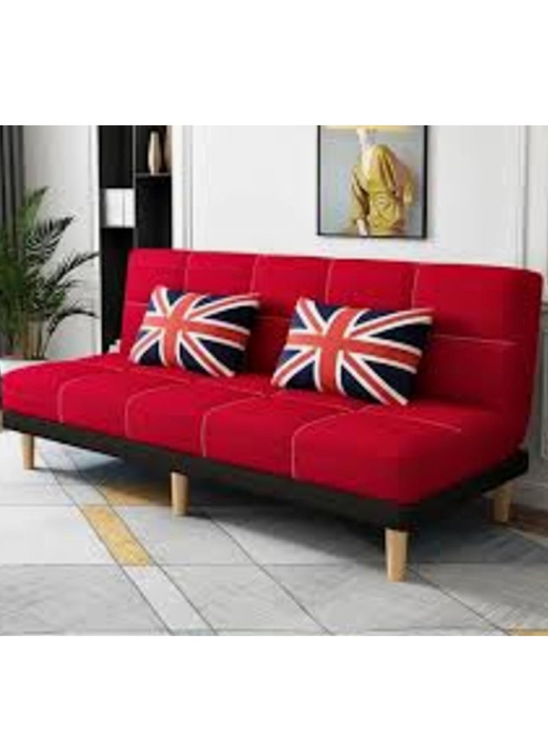 Poppins Home Armless Sofa Bed with Tight-Back Design In Modern Blend Fabrics  - Image 1