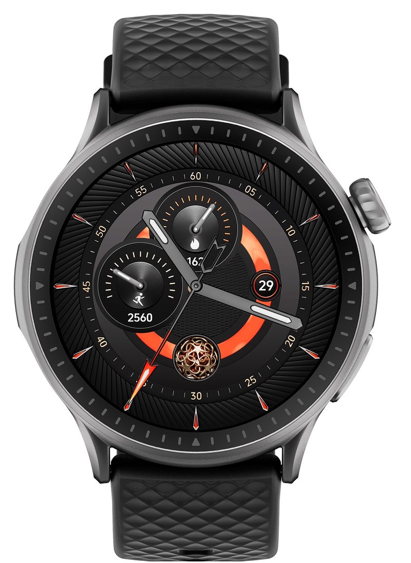 Bastec GTR3 Men's smartwatch, AMOLED Always On Display Bluetooth Call Waterproof Fitness Watch, Compatible Android iOS Black  - Image 1
