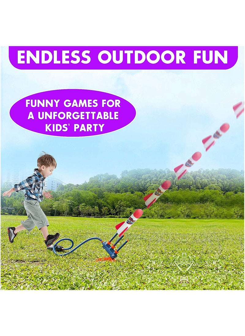 GRAFLO Rocket Launcher for Kids, Soars Very High, 6 High Flying Air Rockets, 6 Cones & Adjustable Launcher - 2 in 1 Toy for Kids, Fun Outdoor Toys and Gift for Boys or Girls, 3+ Years  - Image 4