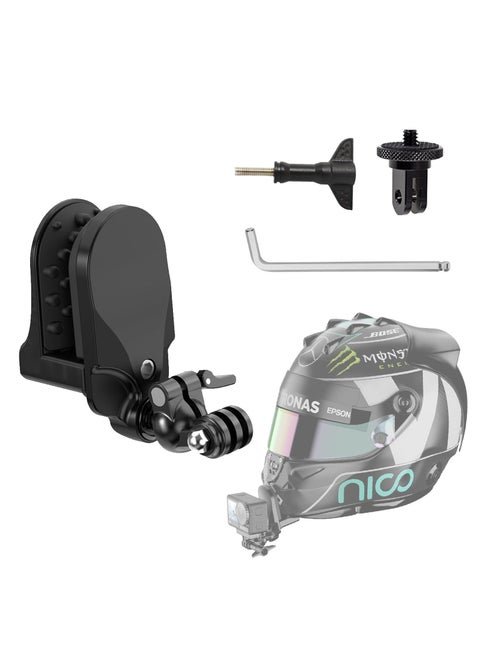 Motorcycle Helmet Chin Mount Kit Compatible with GoPro Hero 12 11 10 9 8 7 6 5 Black, DJI Osmo Action, Insta360, AKASO, Campark, YI and More Action Camera