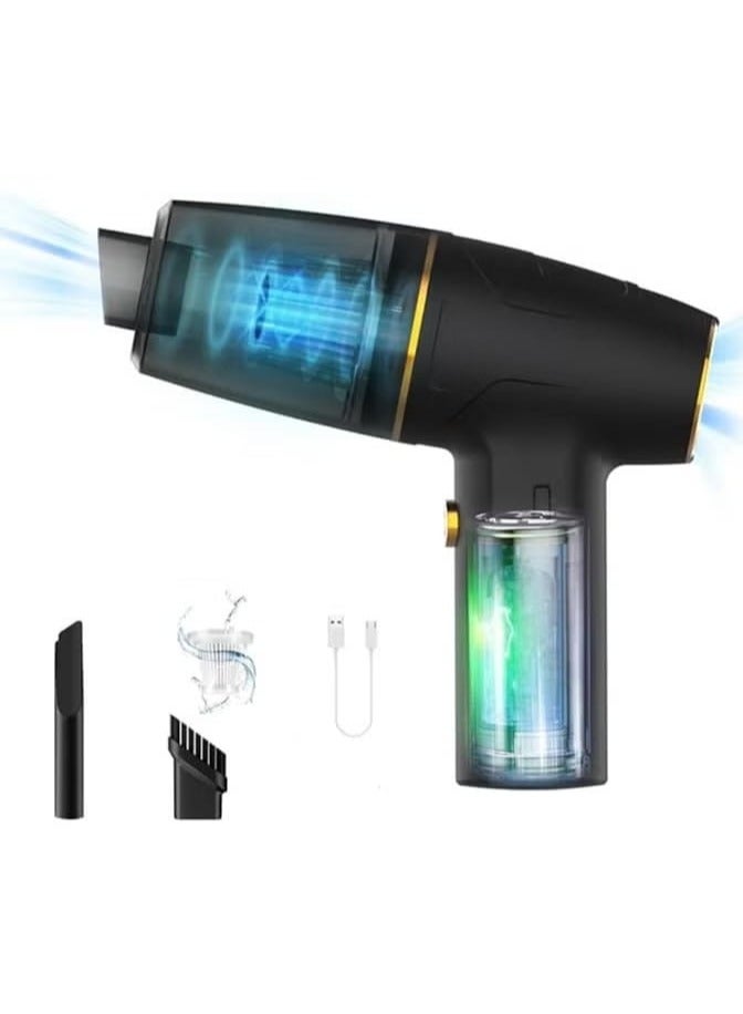360 Air Duster / Mini Vacuum 4000mAh 120W 8000pa Suction, Foldable Compressed Air Duster Rechargeable Handheld Vacuum Cordless Keyboard Cleaner Air Blower Car Vacuum Cleaner for Compute/Car/House - Image 1