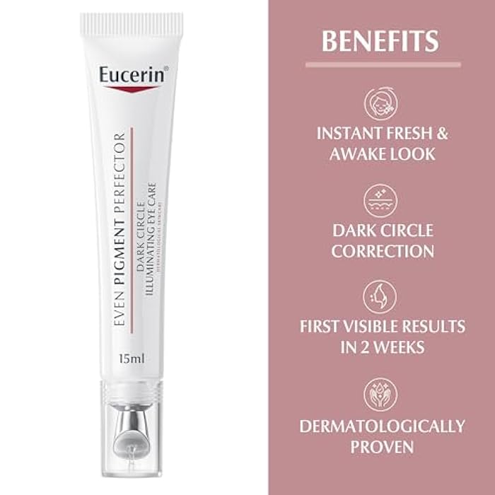 Eucerin Even Pigment Perfector Eye Corrector Dark Circle Illuminating Eye Care Cream, for Immediately Fresh and Awake Look & Reduction on Dark Circles with Thiamidol, Effective in 2 Weeks, 15ml - Image 2